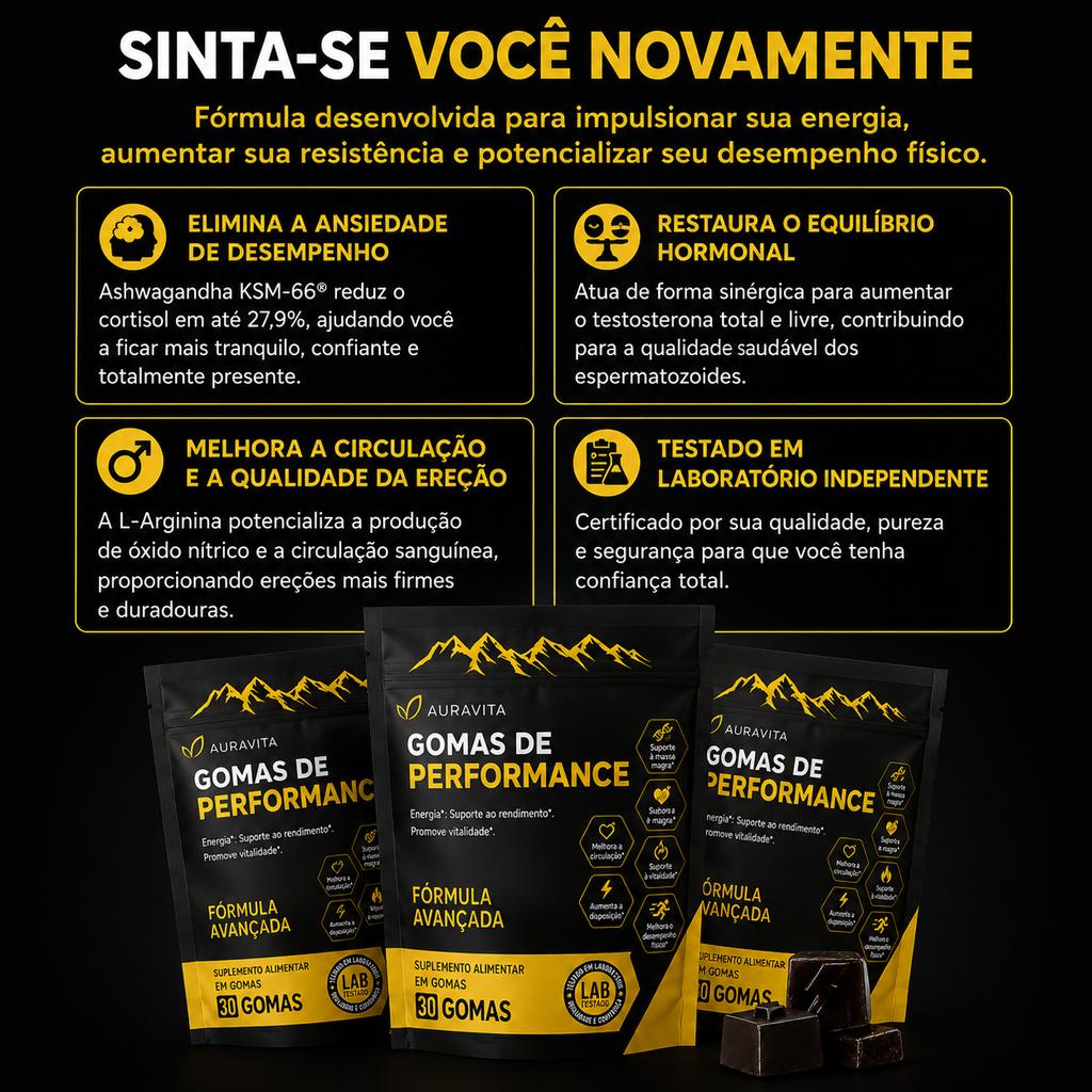 Gomas de Performance Masculina 6 em 1