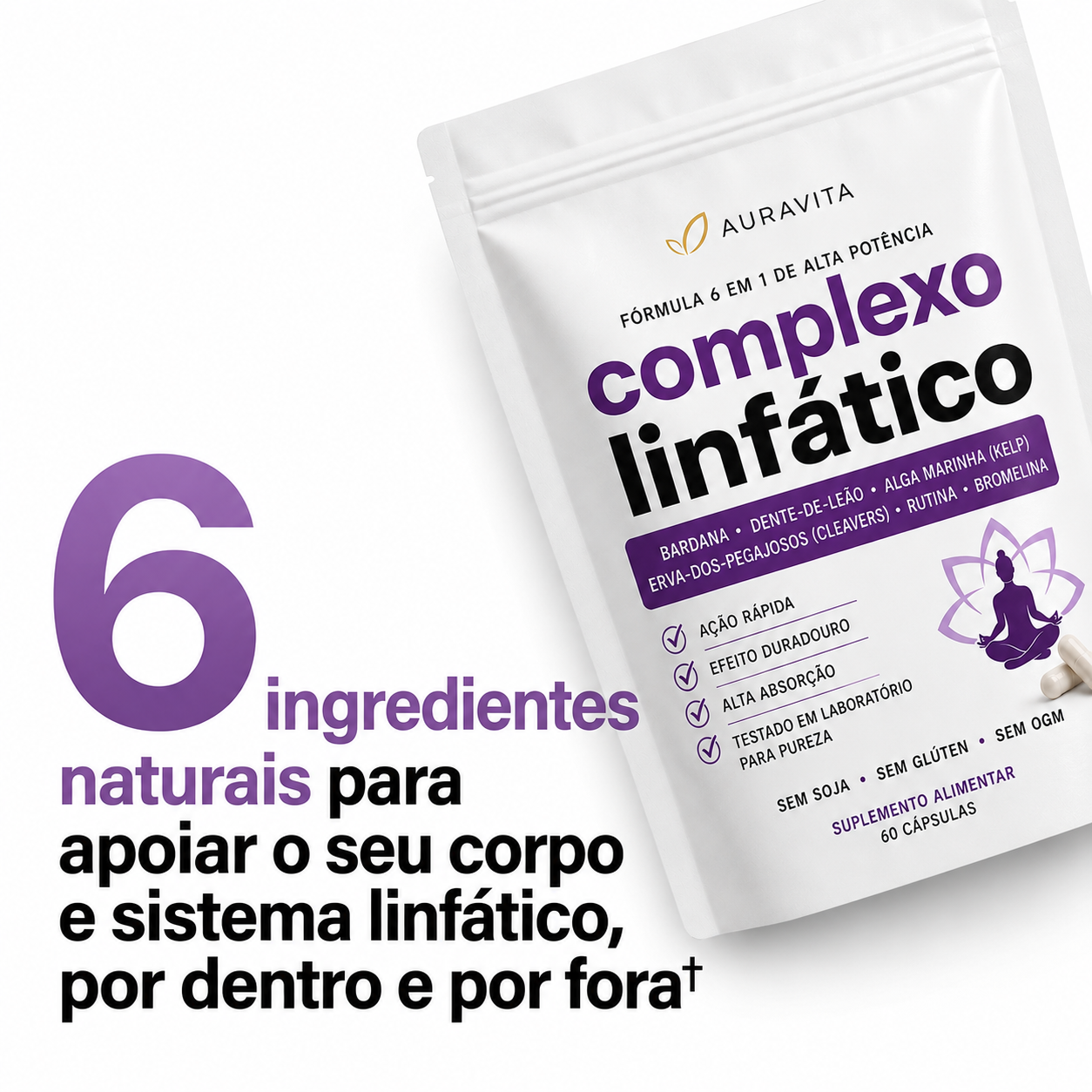 AuraVita® Complexo Linfático 6 em 1