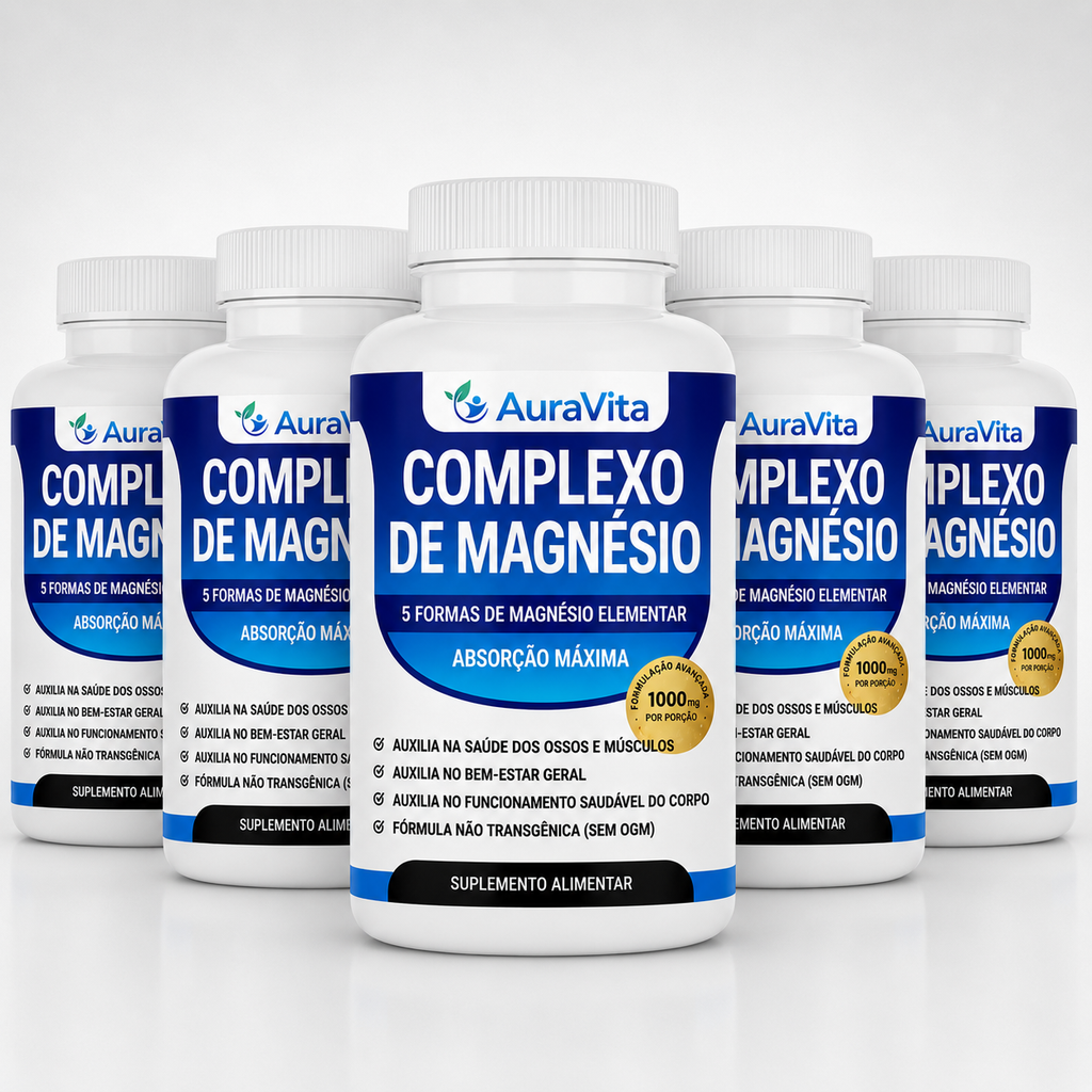 AuraVita® Complexo de Magnésio 5 em 1