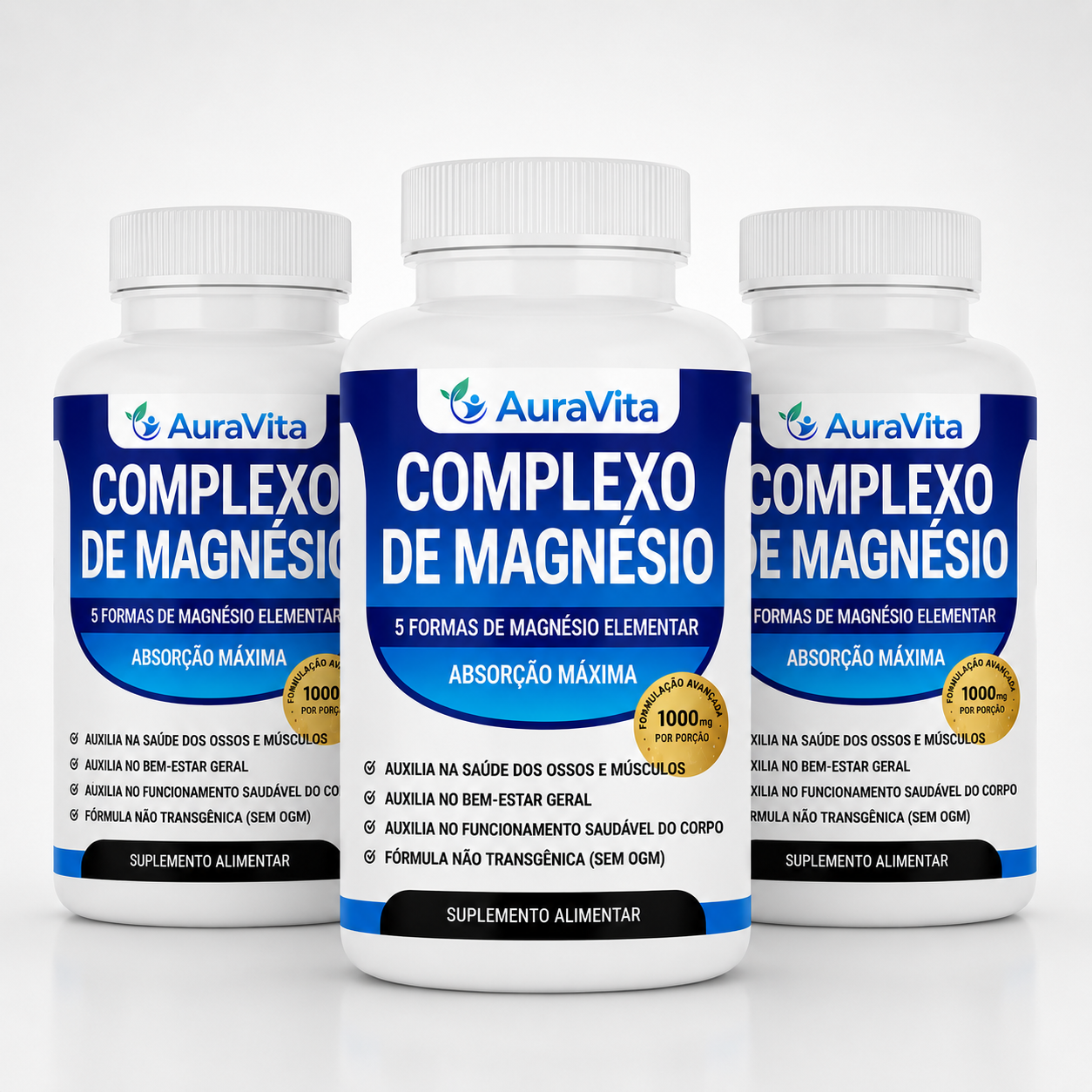 AuraVita® Complexo de Magnésio 5 em 1