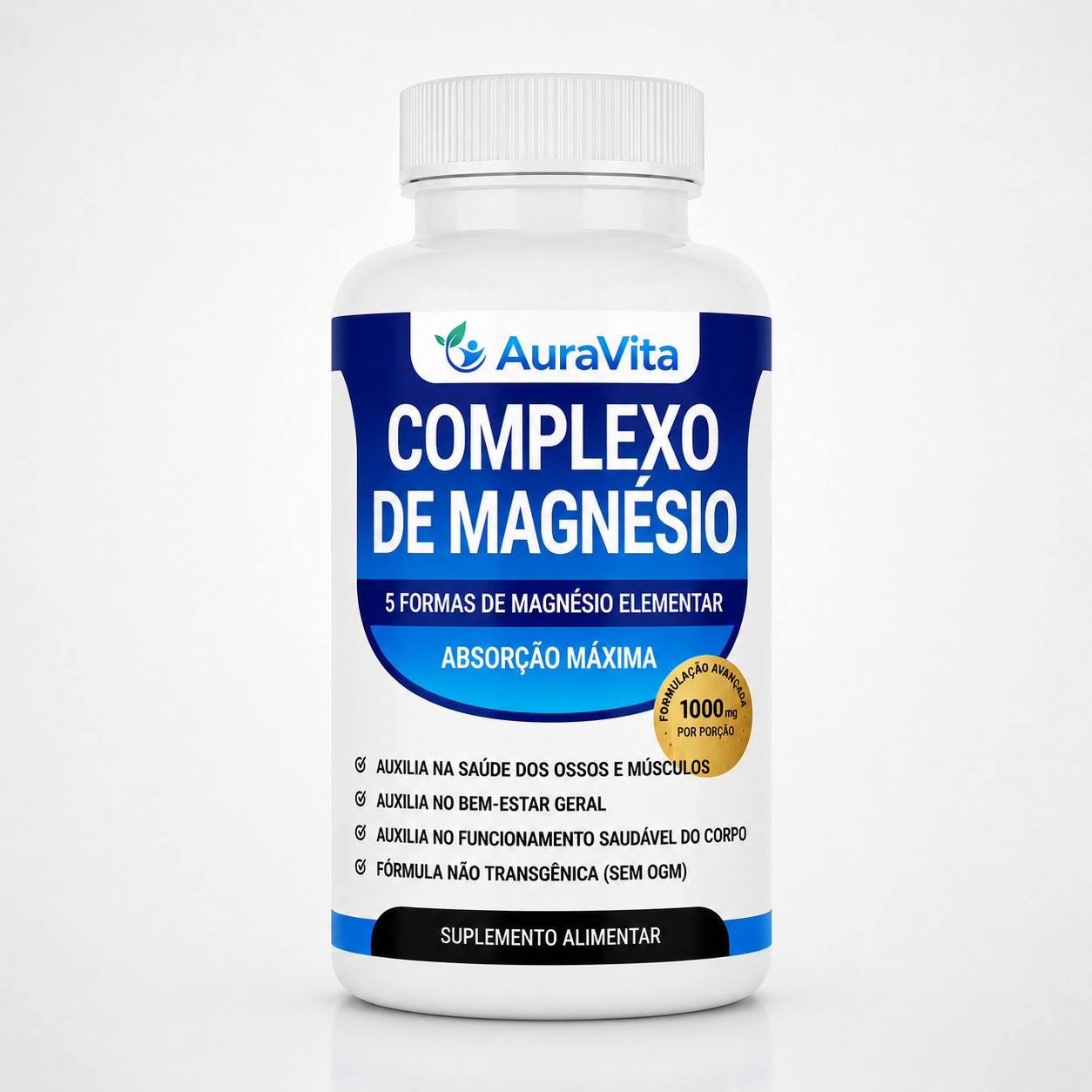 AuraVita® Complexo de Magnésio 5 em 1