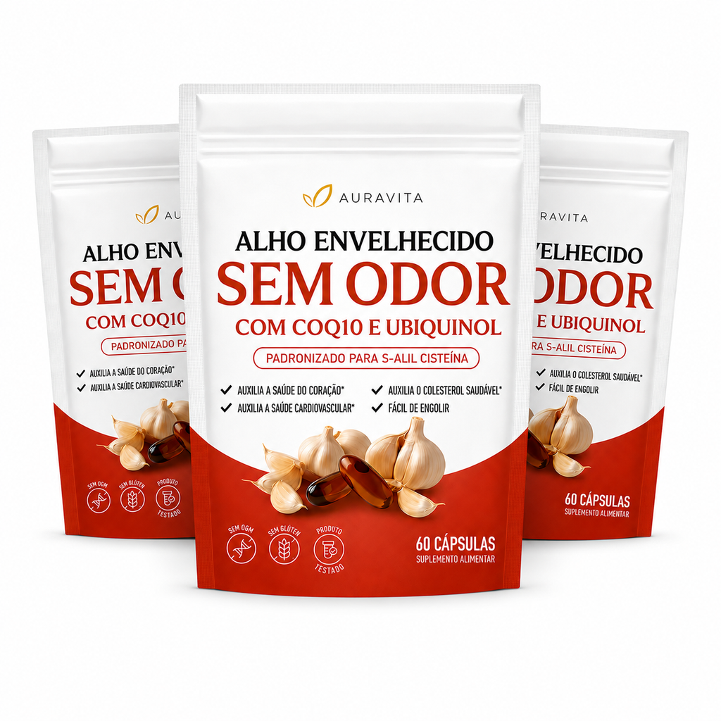 Cápsulas Gelatinosas de Alho Envelhecido Sem Odor – Auxilia na Vitalidade Cardiovascular