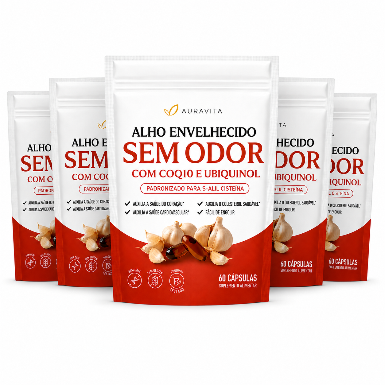 Cápsulas Gelatinosas de Alho Envelhecido Sem Odor – Auxilia na Vitalidade Cardiovascular