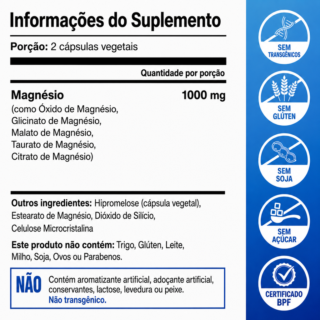 Complexo de Magnésio 5 em 1