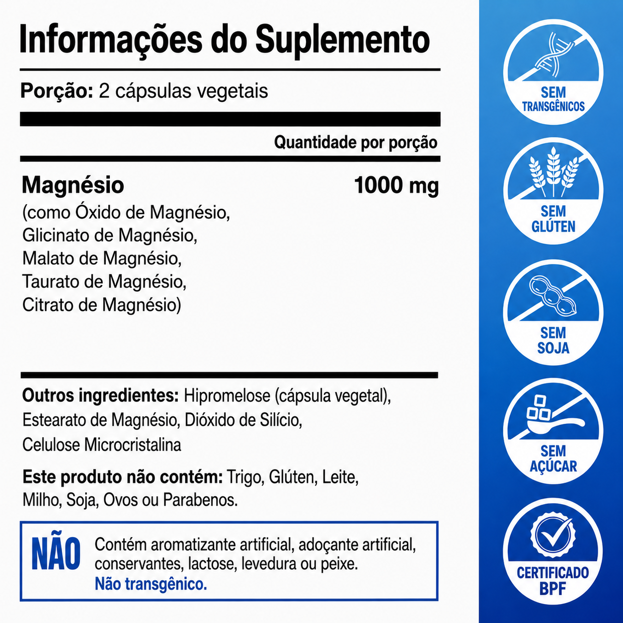 Complexo de Magnésio 5 em 1